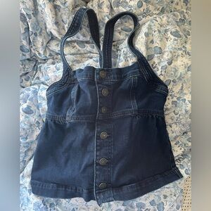 American Eagle Sleeveless Denim Babydoll Top Size XS